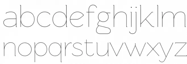 Rawengulk Ultralight Font LOWERCASE