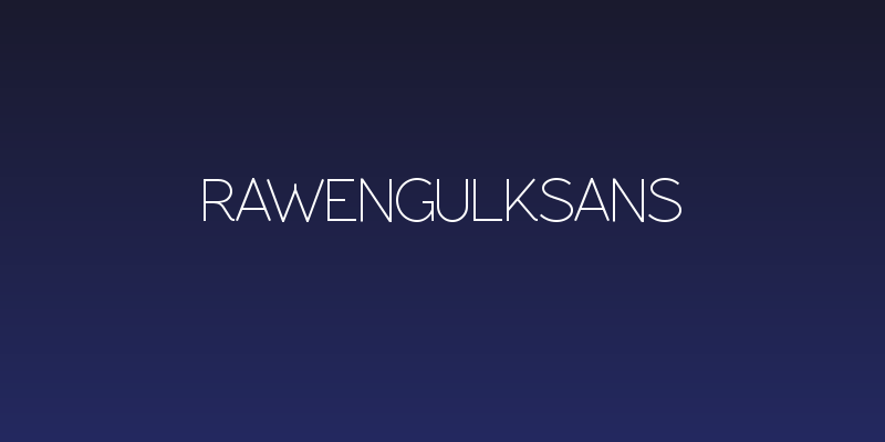 RawengulkSans Social Header