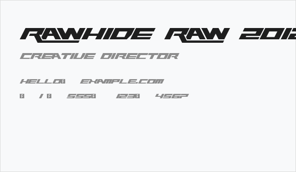 Rawhide Raw 2012 Regular Business Card