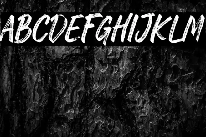RawkBrush Font examples