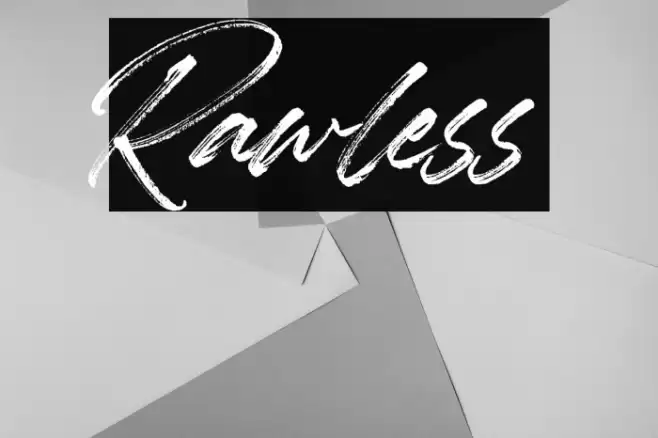 Rawless Font examples