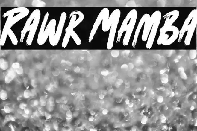Rawr Mamba Schriftart examples