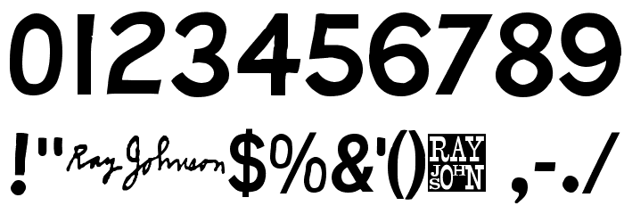Ray Johnson Font OTHER CHARS