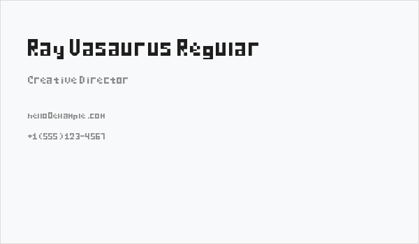 Ray Vasaurus Regular Business Card
