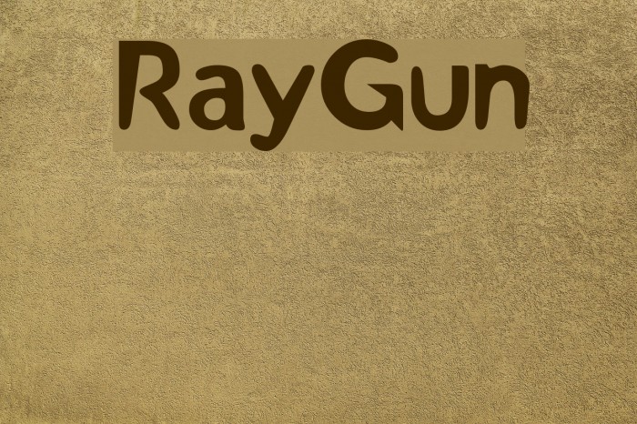 RayGun Font examples