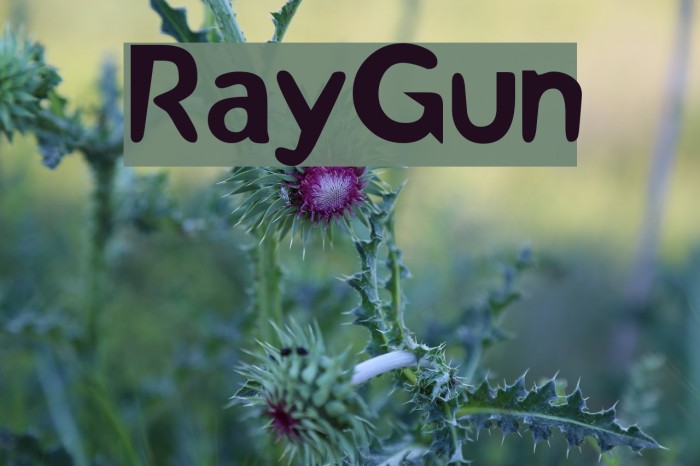 RayGun Font examples
