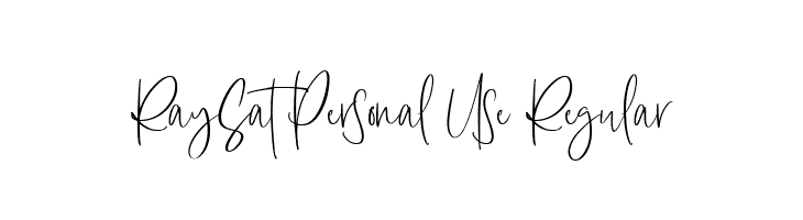 RaySat Personal Use Regular  नि: शुल्क फ़ॉन्ट्स डाउनलोड