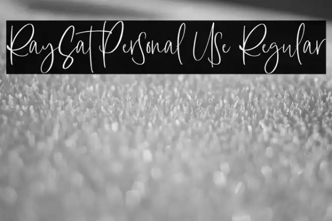 RaySat Personal Use Regular Font examples