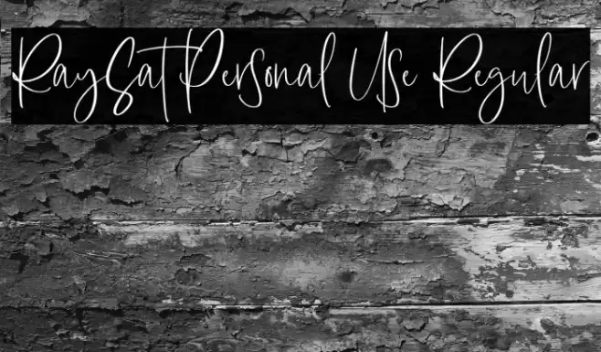 RaySat Personal Use Regular Font examples