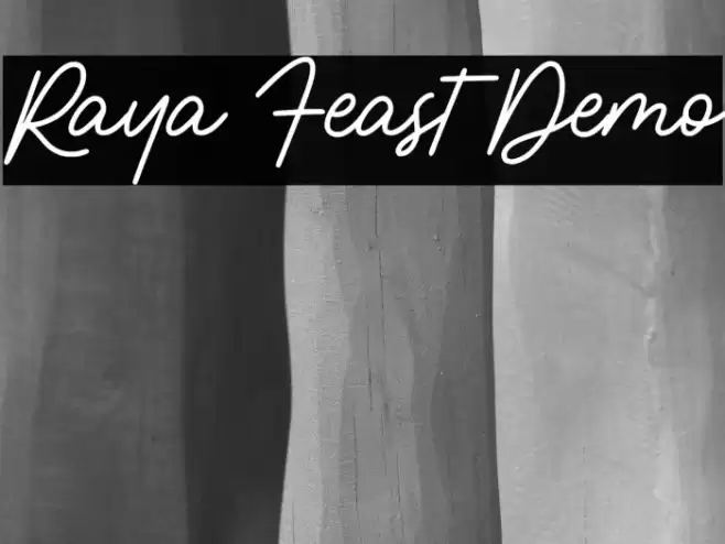 Raya Feast Demo Font examples