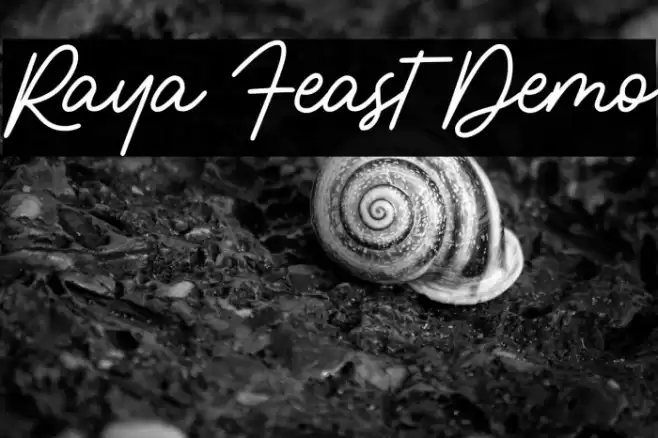 Raya Feast Demo Font examples