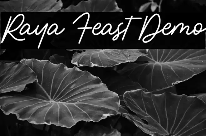Raya Feast Demo Font examples