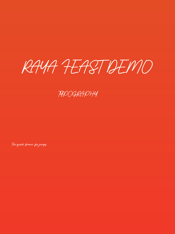 Raya Feast Demo Poster