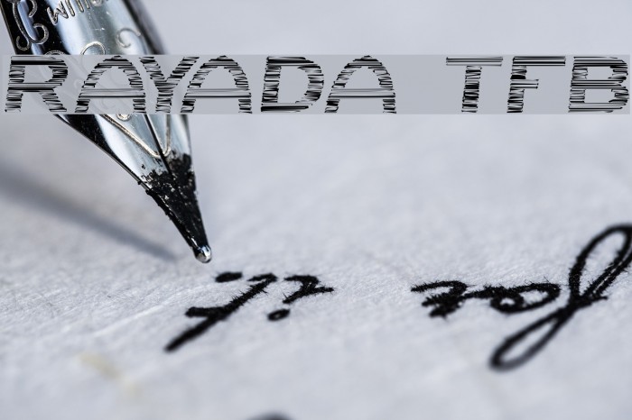 Rayada tfb Шрифта examples