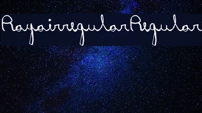 RayairregularRegular Font examples