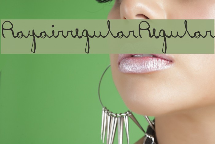 RayairregularRegular Font examples