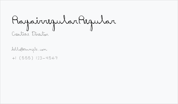 RayairregularRegular Business Card