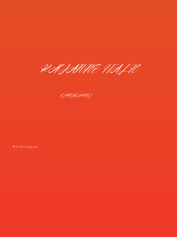 Rayanne Italic Poster