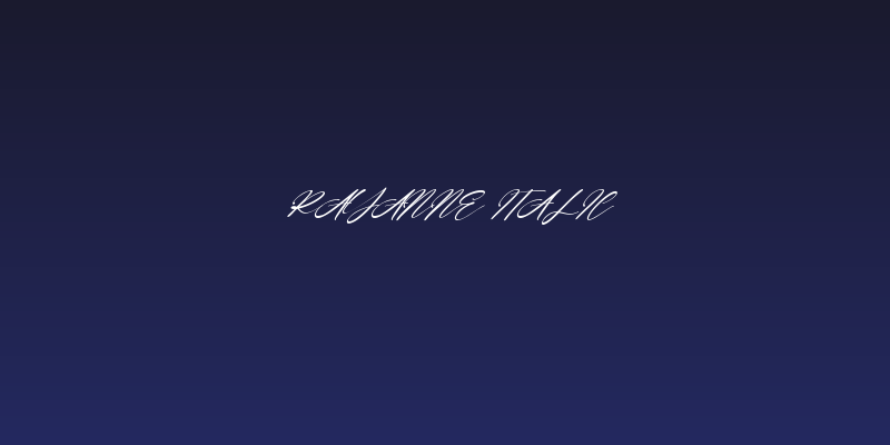 Rayanne Italic Social Header