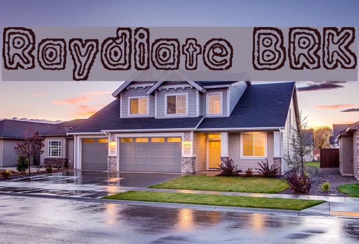 Raydiate BRK Font examples
