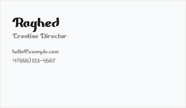 Rayhed Business Card