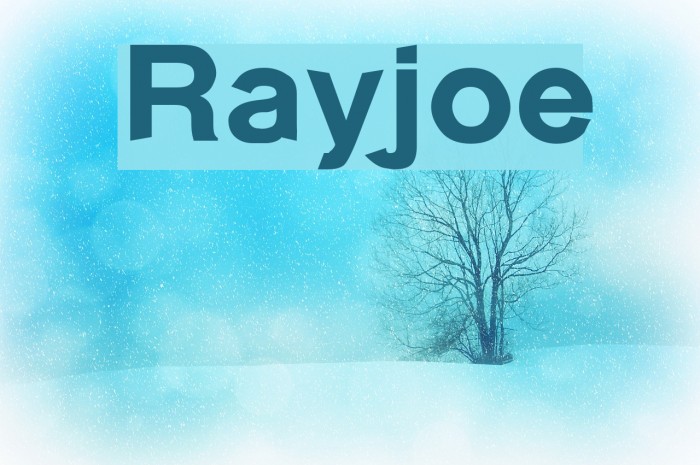 Rayjoe Font examples