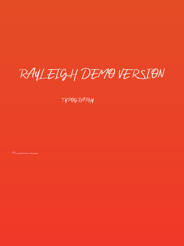 Rayleigh Demo Version Poster