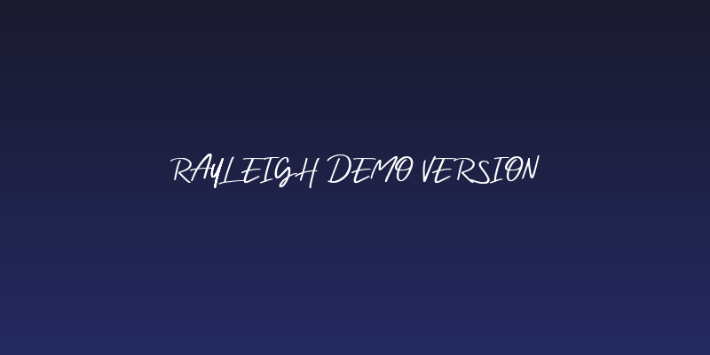 Rayleigh Demo Version Social Header