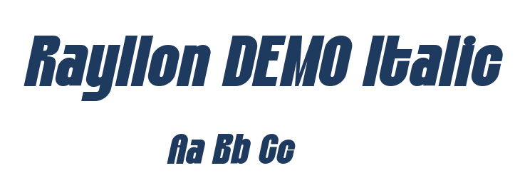 Rayllon DEMO Italic Font Preview