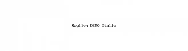 Rayllon DEMO Italic フォント