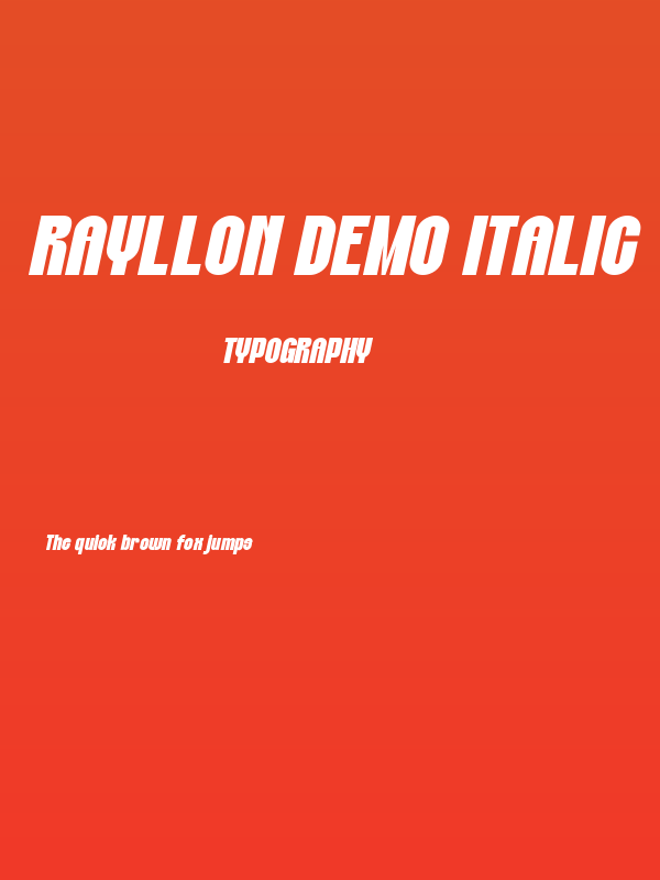 Rayllon DEMO Italic Poster
