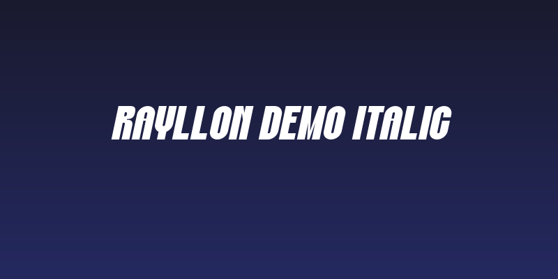 Rayllon DEMO Italic Social Header
