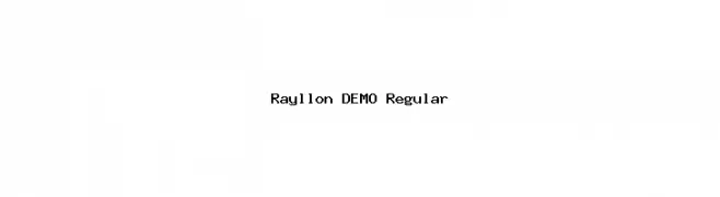 Rayllon DEMO Regular Font