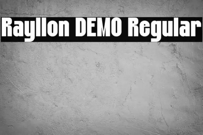 Rayllon DEMO Regular Font examples