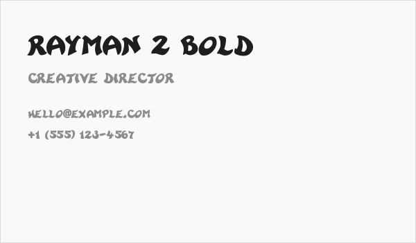 Rayman 2 Bold Business Card