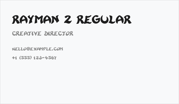Rayman 2 Regular Business Card