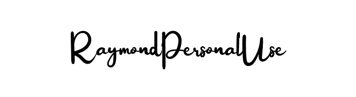 Raymond Personal Use  フリーフォントのダウンロード
