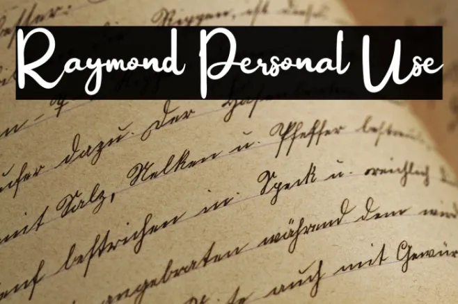 Raymond Personal Use Example 3
