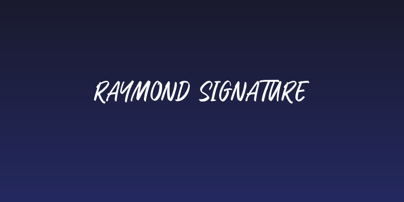 Raymond Signature Social Header