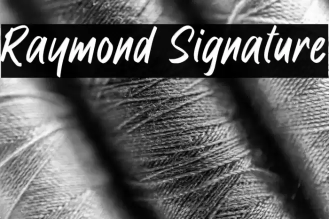 Raymond Signature Font examples