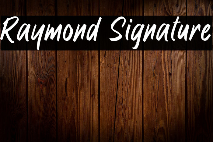 Raymond Signature Example 2