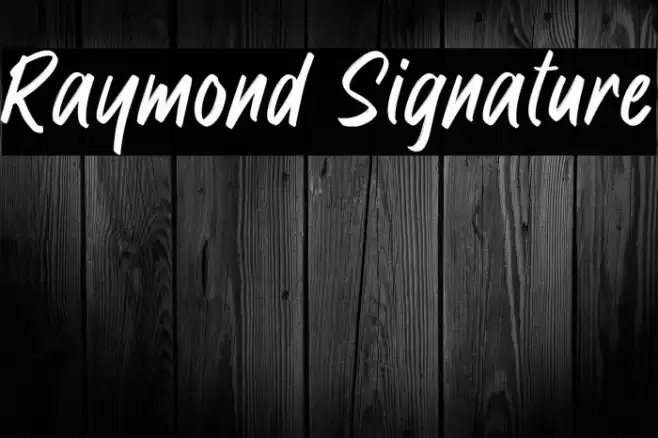 Raymond Signature Font examples