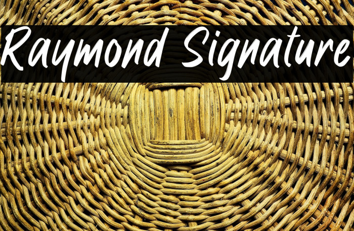 Raymond Signature Example 3