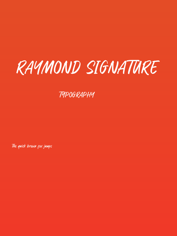 Raymond Signature Poster
