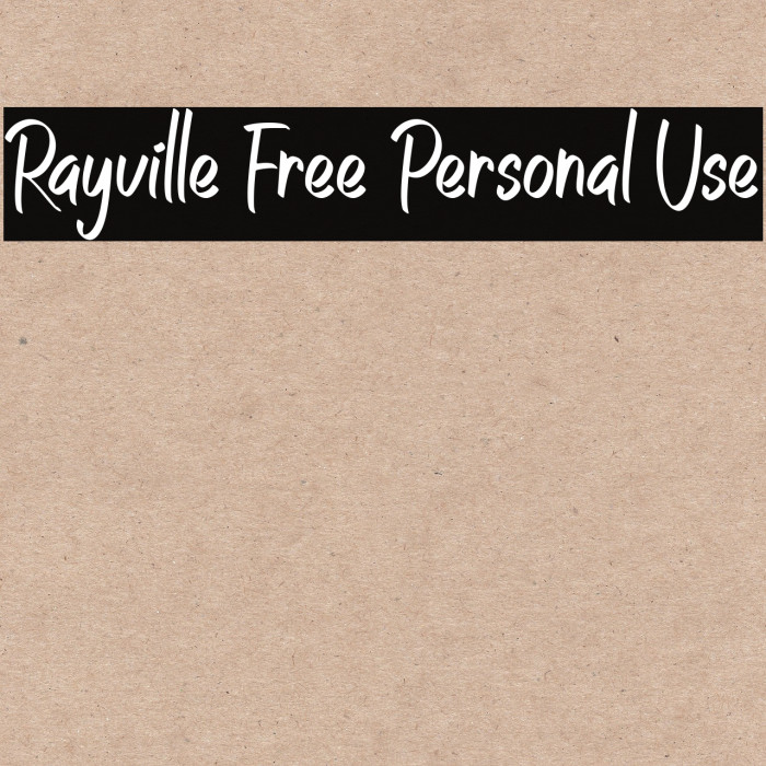 Rayville Free Personal Use Font examples