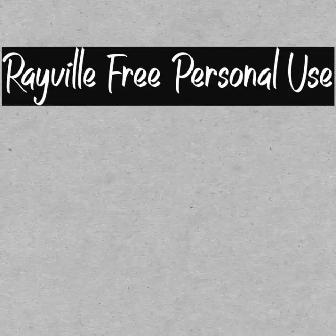 Rayville Free Personal Use Font examples