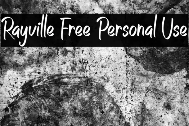 Rayville Free Personal Use Font examples