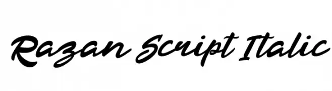 Razan Script Italic 