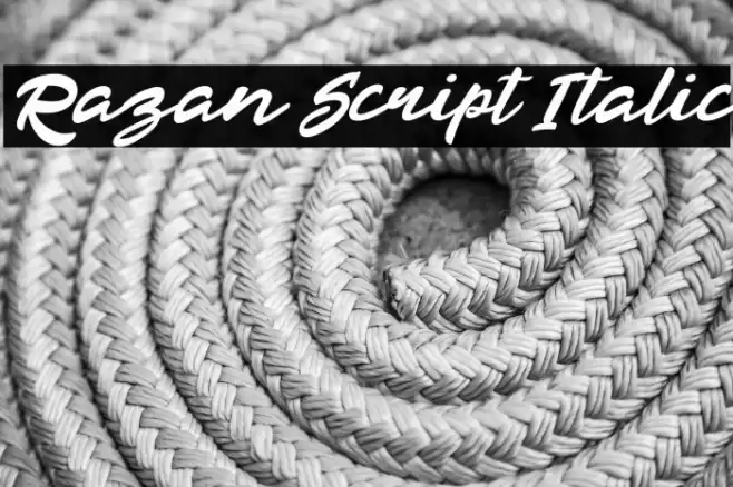 Razan Script Italic Font examples