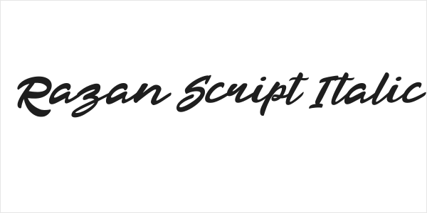 Razan Script Italic Logo